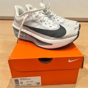 Nike White and Black Zoom Fly 6 Sneakers